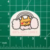 Keep Warm Bunny Double Ear Muffs Vinyl Sticker