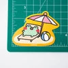 Froggy Sunbathing Summer Vinyl Sticker