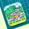 Take The Winding Road Frog Vinyl Sticker