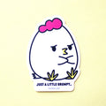 Sitting Grumpy Chicken Sticker