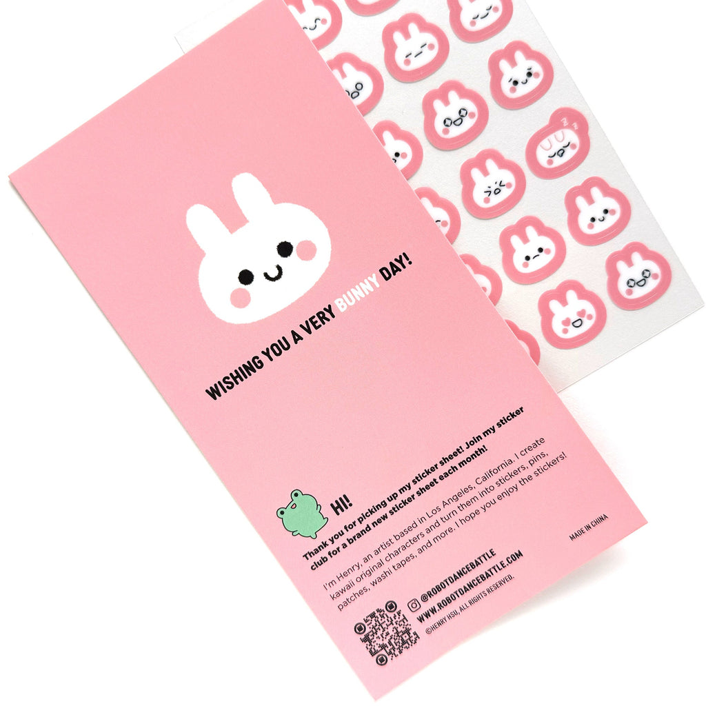 Miki The Bunny Moods Sticker Sheet