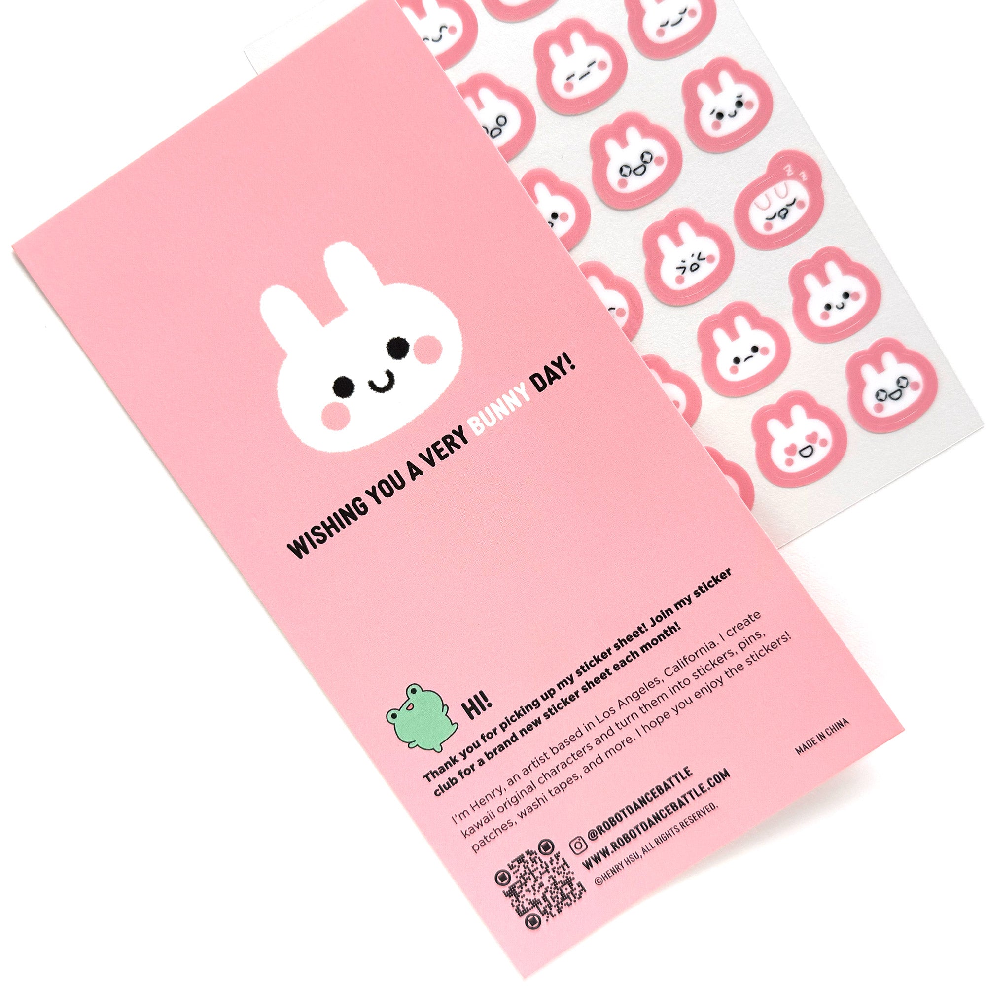 Miki The Bunny Moods Sticker Sheet