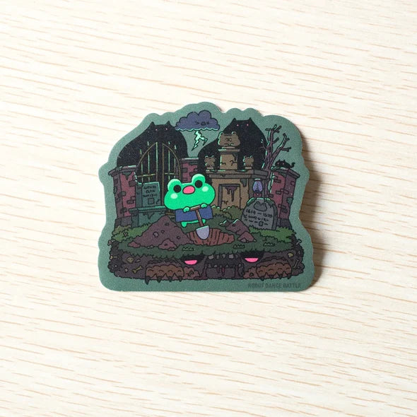Halloween – Froggy Grave Digger Sticker
