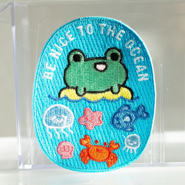 Be Nice To The Ocean Iron On Patch
