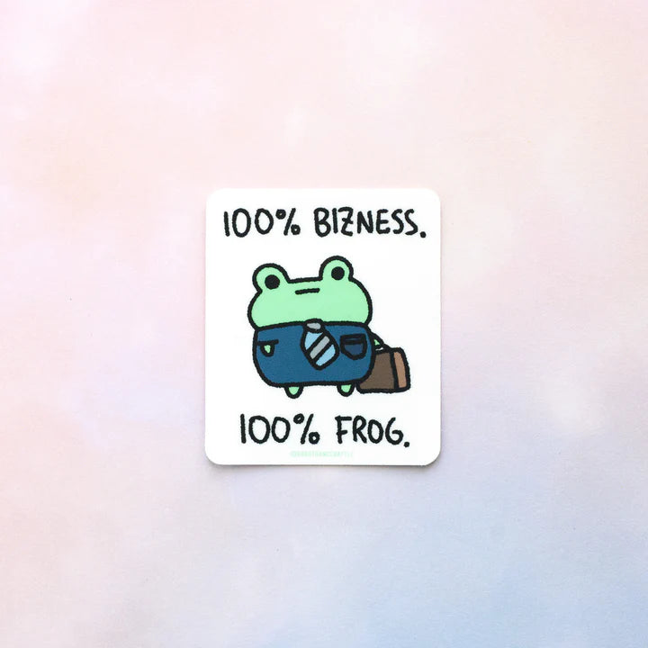 Bizness Frog Sticker