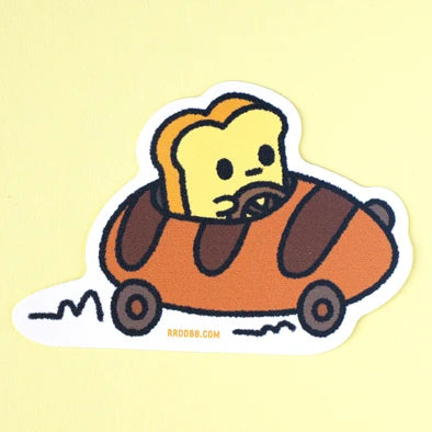 Bread Car Vinyl Sticker