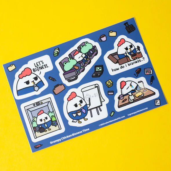 Bizness Chicken Sticker Sheet