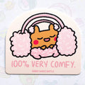 Keep Warm Bunny Double Ear Muffs Vinyl Sticker