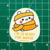 Keep Warm Bunny Scarf Vinyl Sticker