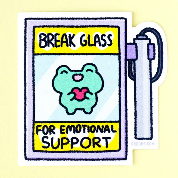 Emotional Support Frog Vinyl Sticker
