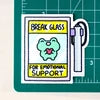 Emotional Support Frog Vinyl Sticker
