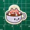 Keep Warm Bunny Hot Chocolate Vinyl Sticker