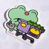 Frog Mart Shopping Cart Vinyl Sticker