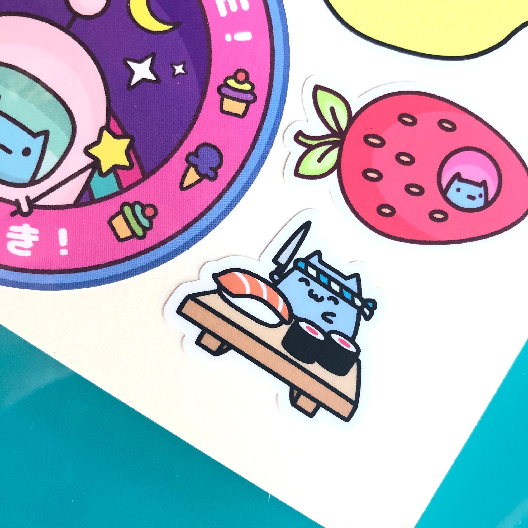 Ohayo-Neko Sticker Set