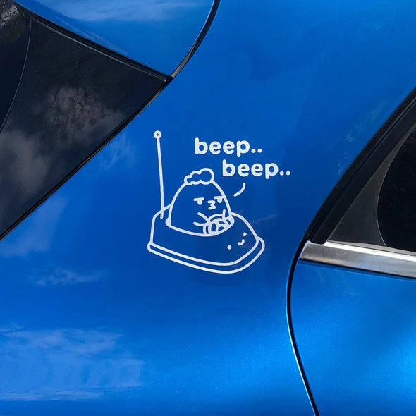 Grumpy Chicken Bumper Car Transfer Sticker