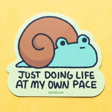 Lazy Snail Frog Sticker