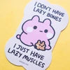 Lazy Muscles Bunny Sticker