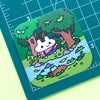 Bunny Hiking In Forest Vinyl Sticker