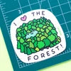 I Love The Forest Frog Vinyl Sticker