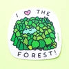 I Love The Forest Frog Vinyl Sticker