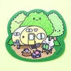 Bunny Camping In Forest Vinyl Sticker