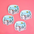 Miki The Bunny Aquarium Car Sticker