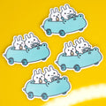 Miki The Bunny Frog Car Sticker