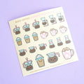 Neko Coffee Cat Planner Sticker Sheet