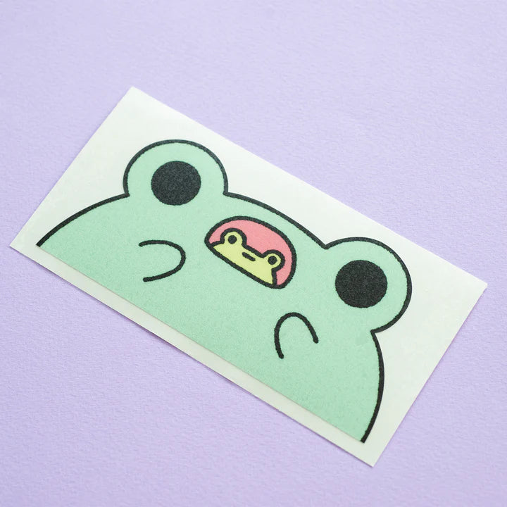 Shocked Frogs Peeking Sticker