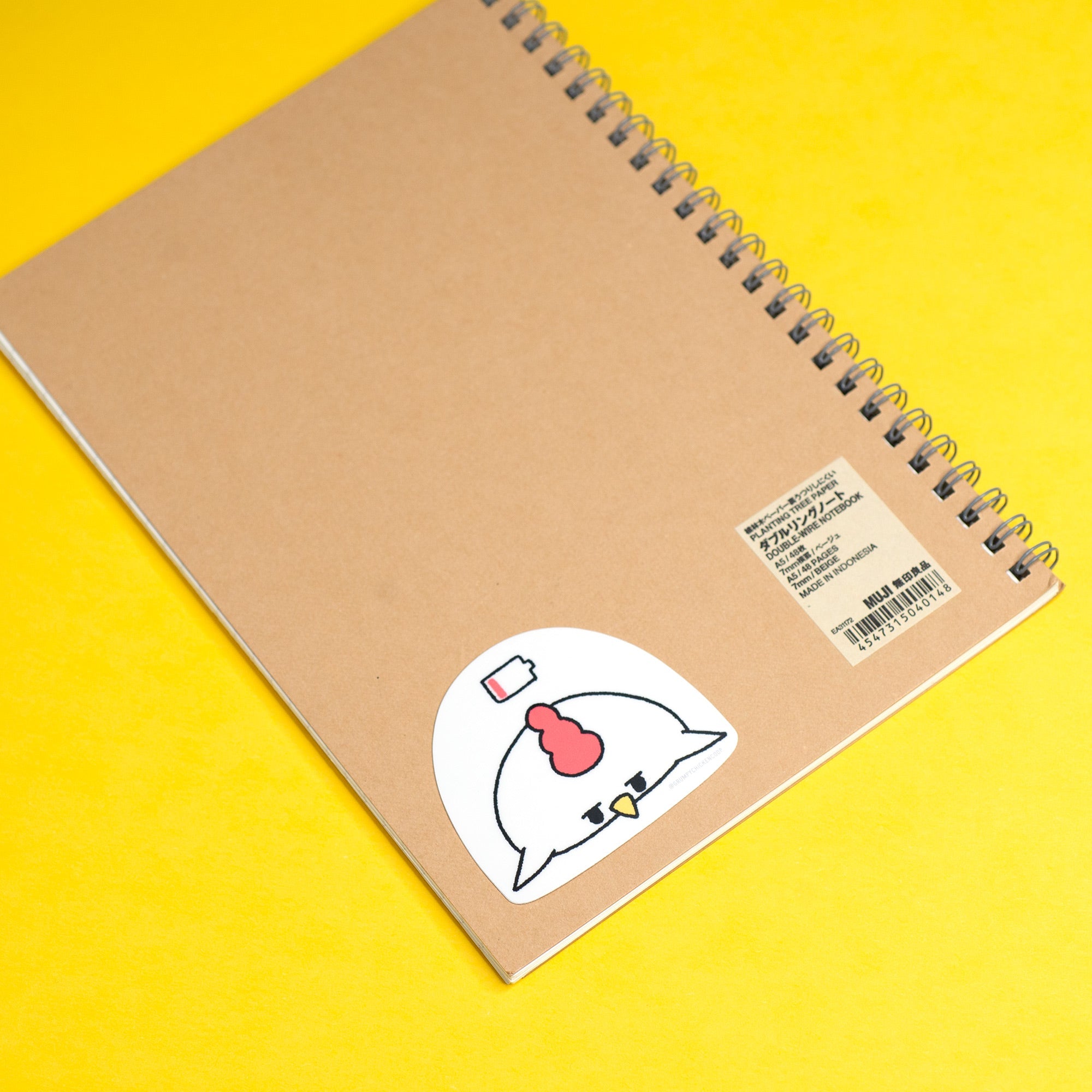 Grumpy Chicken Low Battery Sticker