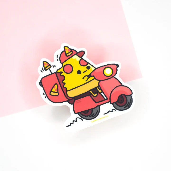 Pizza The Pizza Delivering Pizza Sticker