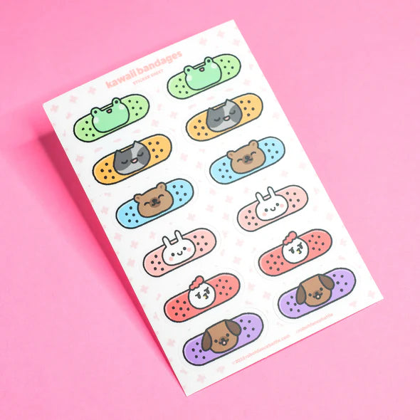 Kawaii Bandages Sticker Sheet