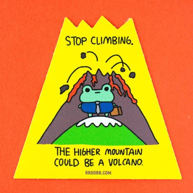 Bizness Frog Volcano Vinyl Sticker
